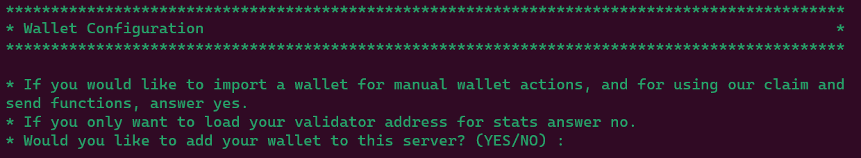 Wallet Config